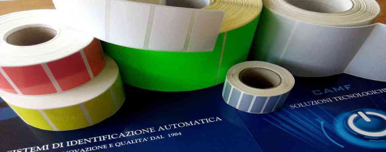 CAMF VENDITA ETICHETTE TERMICHE VELLUM ROTOLO BOBINA PER STAMPANTI ZEBRA INTERMEC DATAMAX